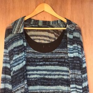 Tank top and button down shirt combo